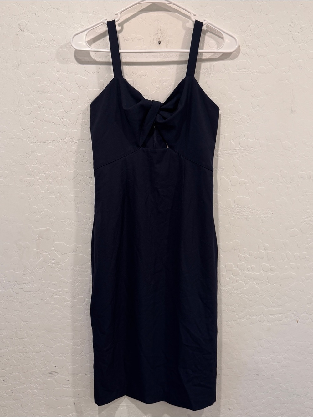 BHLDN Evonna Dress Women’s 2 Navy Blue Cutout Twist Party Cocktail Summer Preppy